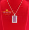 Yellow 925 Sterling Silver Shape Rectangle Pendant with 10.31ct Cubic Zirconia KING OF BLINGS