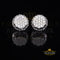 King of Blings- 925 White Silver 1.13ct Cubic Zirconia Women's & Men's Hip Hop Flower Earrings KING OF BLINGS