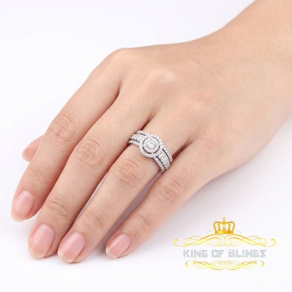 King Of Bling's3.20ct Cubic Zirconia 925 Sterling Silver White Womens Round Womens Ring Size 7 KING OF BLINGS