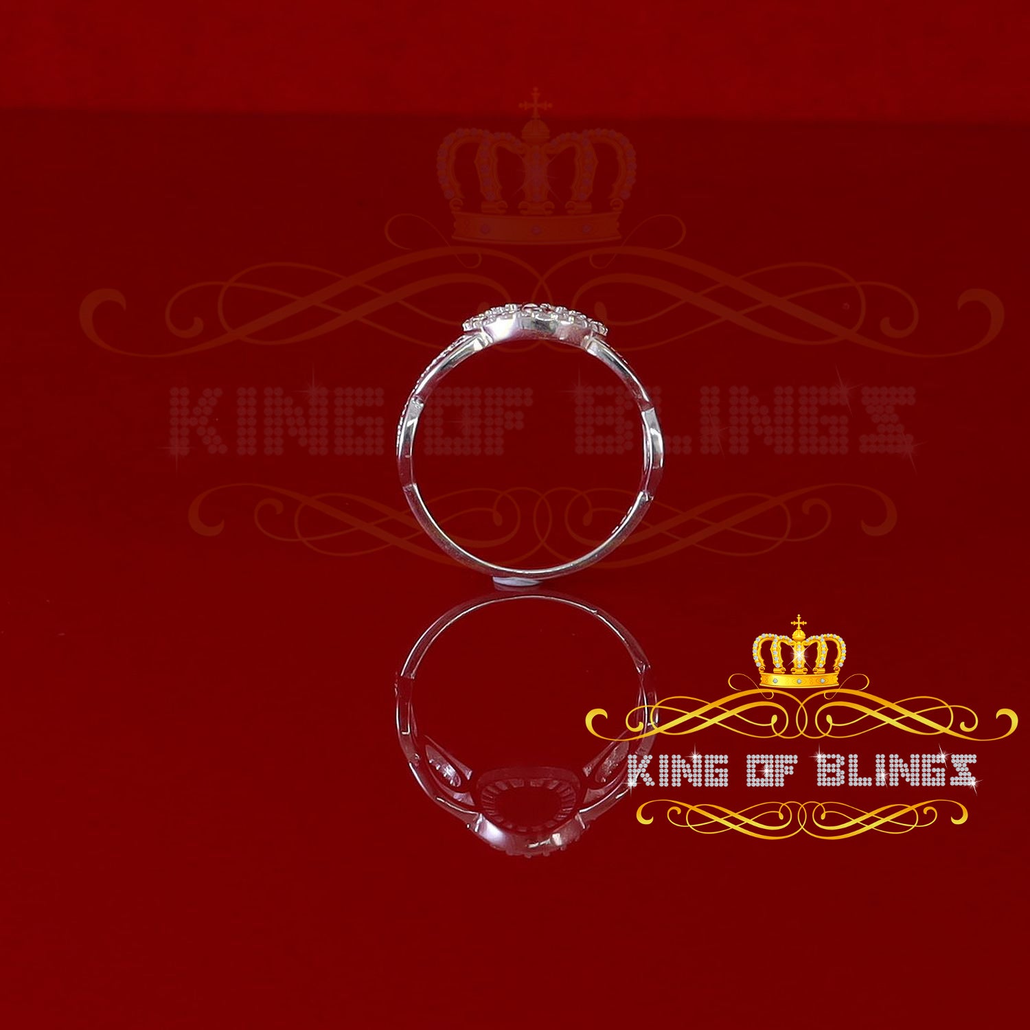 King Of Bling'sOur Lady Guadalupe White CZ 925 Silver Virgin Merry in Aura Women's Ring SZ 10 KING OF BLINGS