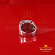 King of Bling's 925 Silver White 5.00ct VVS 'D' Moissanite Rectangle Rings Sz 10 Men's/Womens King of Blings