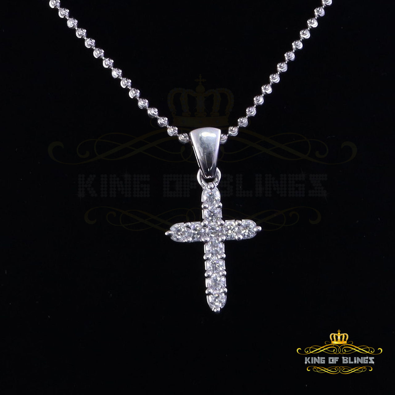 White 925 Sterling Silver Attractive special CROSS Pendant 2.09ct Cubic Zirconia