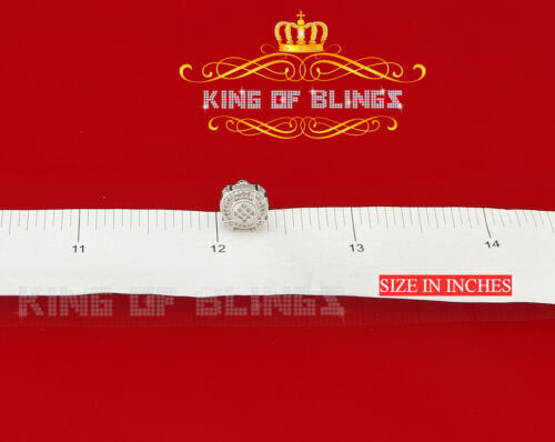 King of Bling's 925 Sterling White Silver 0.25ct Diamond For Women's/ Men's Circle Stud Earrings KING OF BLINGS