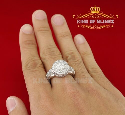 King Of Bling'sWhite Cubic Zirconia 5.20ct Hip Hop Rapper Fashion Luxury Ring Men's Size 10