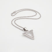 King Of Bling's Attractive Sterling SilverAll Alphabet Letter White Pendant with Cubic Zirconia KING OF BLINGS