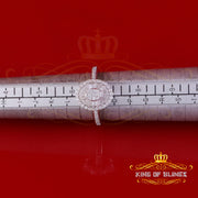 King of Bling's Men's/Womens 925 Silver White 1.00ct VVS 'D' Moissanite Oval Rings Size 7 King of Blings