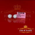 King of Blings- 1.14ct Cubic Zirconia 925 White Silver Women's & Men's Hip Hop Flower Earrings KING OF BLINGS