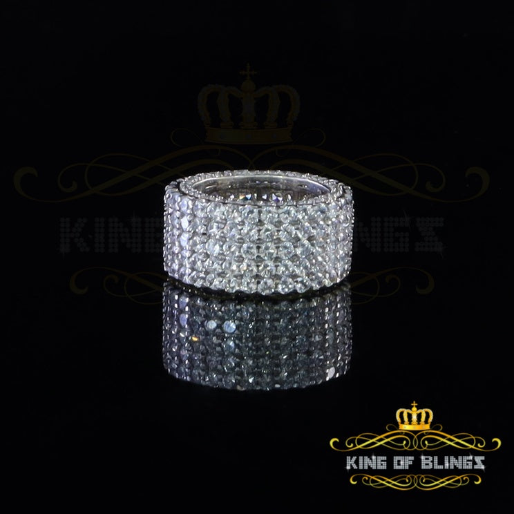 King Of Bling's925 Cubic Zirconia 22.50ct White Silver Eternity Womens / Men's Ring Size 10