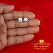 King of Bling's Mens & Womens stud 925 silver White 3.00ct VVS 'D' Moissanite Stud Earrings KING OF BLINGS