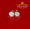King of Bling's 2.76 ct Cubic Zirconia 925 Yellow Silver Women's & Men's Hip Hop Round Earrings KING OF BLINGS