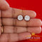 King of Blings- 925 White Silver Screw Back 1.44ct Cubic Zirconia Round Earrings For Ladies KING OF BLINGS