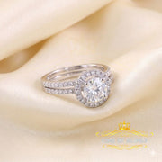 King Of Bling's3.59ct Cubic Zirconia White 925 Sterling Silver Women Bridal Ring Size 7 KING OF BLINGS