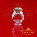 925 White Silver Round Square 22.50ct Cubic Zirconia Halo Bridal Ring Size 9 KING OF BLINGS