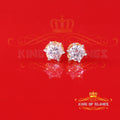 King  of Bling's Men's/Womens 925 Silver Yellow 1.50ct VVS 'D' Moissanite Round Stud Earrings KING OF BLINGS