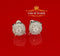 King of Blings- 925 White Silver Hip Hops 0.83ct Cubic Zirconia Women's & Men's Round Earrings KING OF BLINGS