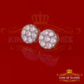 King of Bling's Yellow 4.83ct Sterling 925 Silver Cubic Zirconia Ladies & Gent's Round Earrings KING OF BLINGS