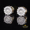King of Bling's Yellow Silver 1.12ct Cubic Zirconia 925 Women's & Men's Hip Hop Square Earrings KING OF BLINGS
