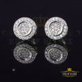 King of Blings- Aretes Para Hombre 925 White Silver Women's 0.5ct Cubic Zirconia Round Earrings KING OF BLINGS