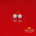 King of Bling's Men's/Womens 925 Silver White 0.50ct VVS 'D' Moissanite Round Stud Earrings KING OF BLINGS