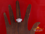 King Of Bling's 3.00ct VVS 'D' Square Shape Silver Moissanite For Women White Emerald Ring SZ 7 King of Blings