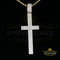 King of Bling's Yellow Sterling Silver Cross Pendant with 1.41ct Cubic Zirconia KING OF BLINGS