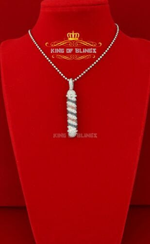 King Of Bling's Special Attractive White 925 Sterling Silver Pendant Shape with Cubic Zirconia