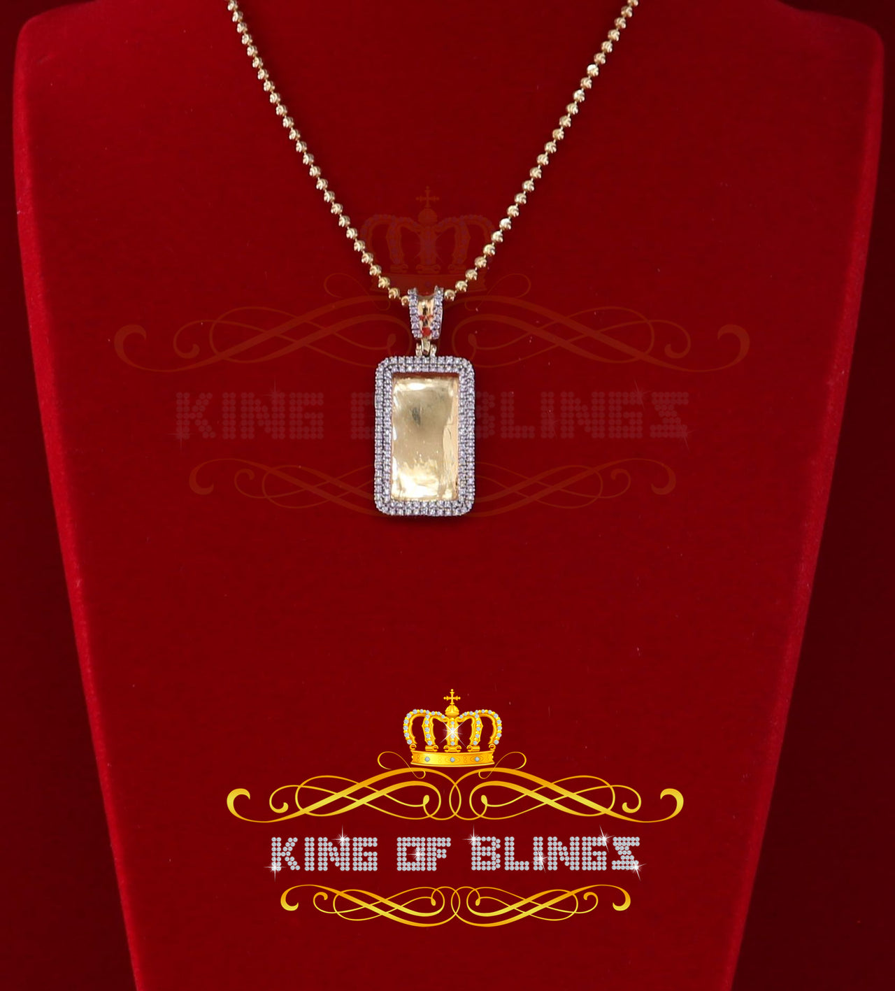 King of Bling's King Of Bling's Yellow 925 sterling Silver Fancy Pendant 1.32ct Cubic Zirconia