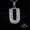 White Beautiful Custom intial Pendant Gift all Occasion Silver Cubic Zirconia KING OF BLINGS