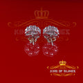 King of Blings- 925 Silver White 1.56ct Cubic Zirconia Hip Hop Floral Women's & Men's Earrings KING OF BLINGS