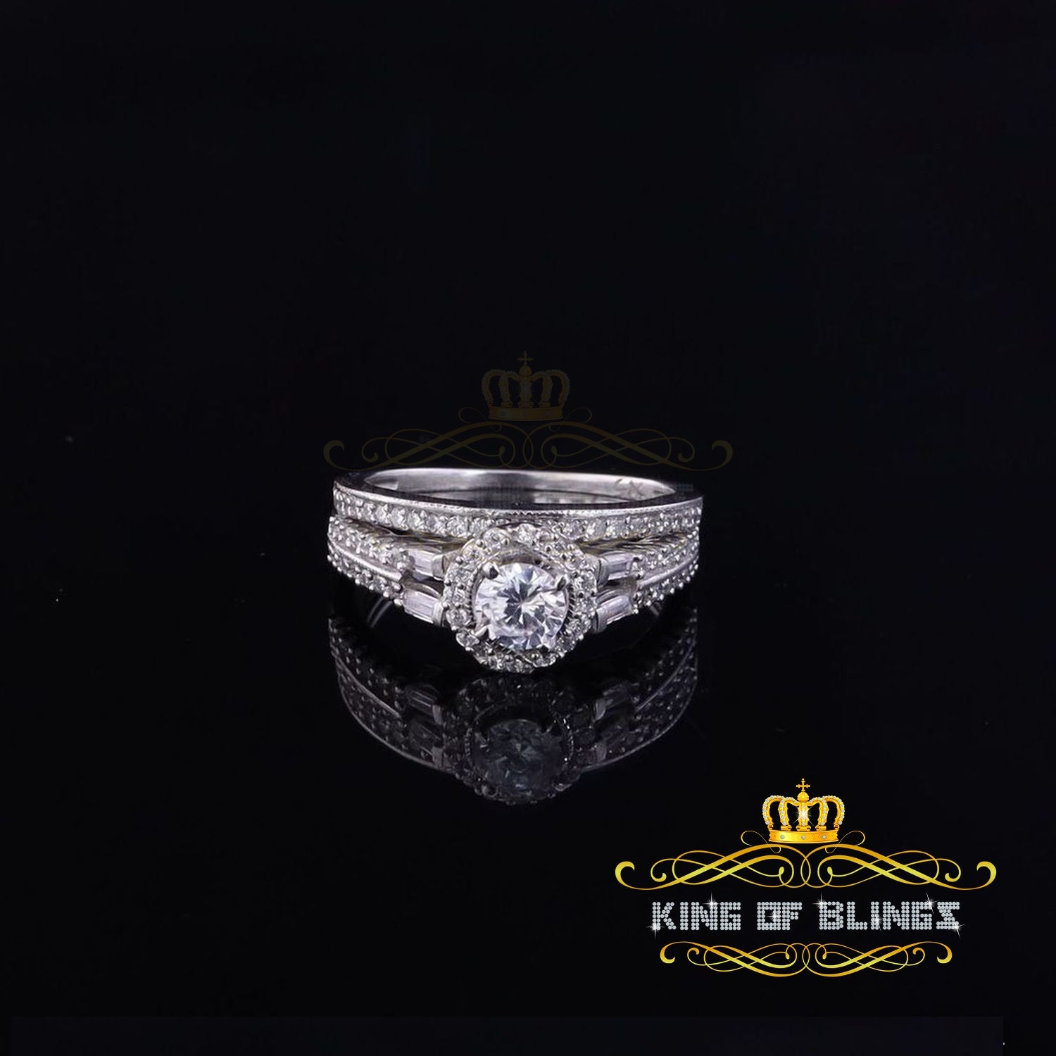 指輪・リング wing bling 5 types of 925 silver queen moissanite rings Anziw 3.60ctw All Moissanite Wedding Rings D Color Vvs1 5