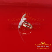 King of Bling's Men's/Womens 925 Silver Yellow 1.75ct VVS 'D' Moissanite Butterfly Rings KING OF BLINGS