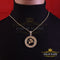 1.77ct Cubic Zirconia Sterling Yellow Silver SAGITTARIUS Pendant For Men & Women KING OF BLINGS