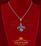 Fancy 925 Sterling Silver Fleur de Lis White Pendant with 7.04ct Cubic Zirconia KING OF BLINGS