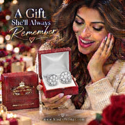 King of Bling's 1.14ct Cubic Zirconia 925 White Silver Women's & Men's Hip Hop Flower Earrings KING OF BLINGS