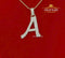 Fancy Yellow 925 Sterling Silver All ALPHABET Pendant with Cubic Zirconia Stone KING OF BLINGS