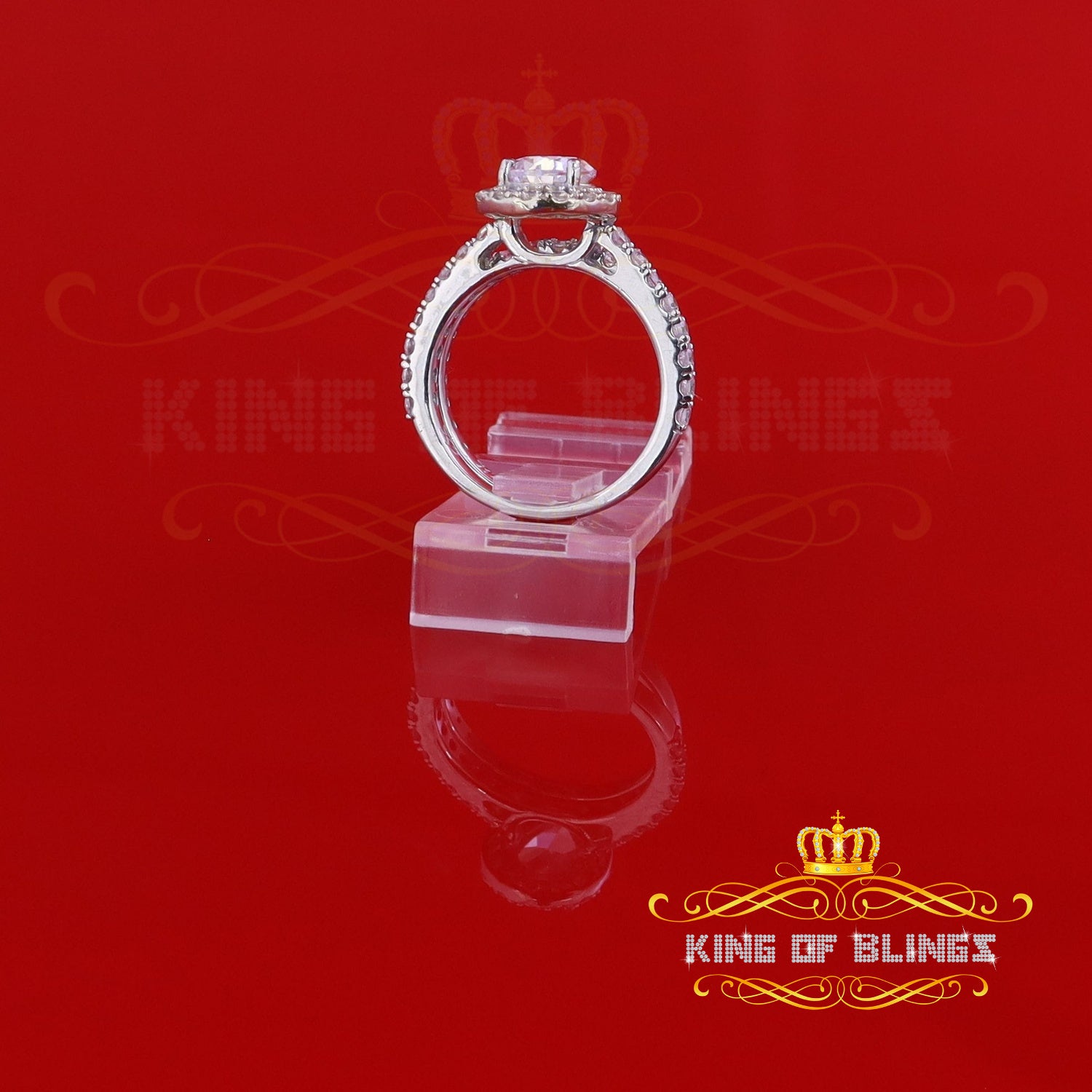 King Of Bling's5.01ct White Cubic Zirconia 925 Sterling Silver Bridal Fashion Womens Ring SZ 7 KING OF BLINGS