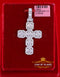 White Sterling Silver 925 CROSS Pendant Shape Pendant with 8.03ct Cubic Zirconia KING OF BLINGS