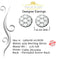 King of Blings- White 925 Sterling Silver 4.83ct Cubic Zirconia Women's & Men's Round Earrings KING OF BLINGS