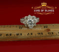 White 6.00ct Cubic Zirconia 925 Silver Flower 7 stone Luxury Womens Ring Size 7 KING OF BLINGS