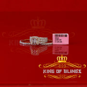 King Of Bling's 925 Sterling Yellow Square 2.08ct Cubic Zirconia Silver Bridal Ring size 6 KING OF BLINGS