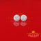 King  of Bling's Men's/Womens 925 Silver Yellow 1.66ct VVS 'D' Moissanite Round Stud Earrings KING OF BLINGS