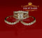 King Of Bling's Yellow 925 Silver 7.50ct Cubic Zirconia 3 Piece Halo Bridal Womens Ring Size 7 KING OF BLINGS