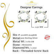 King Of Bling's 10k Real Yellow Gold with 1.00ct Round VVS 'D' Color Moissanite Stud Earrings KING OF BLINGS