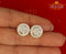 King of Bling's Aretes Para Hombre 925 Yellow Silver 1.78ct Cubic Zirconia Round Women's Earring KING OF BLINGS