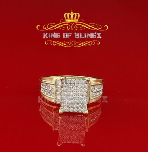 King Of Bling's 925 Sterling Yellow 2.08ct Cubic Zirconia Silver Style Cinderella Ring size 9