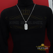 King Of Bling's New Real 0.33ct Diamond Silver Trident White Charm Fashion Necklace Pendant KING OF BLINGS