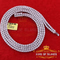 Tennis Men's Necklace 925 Silver White 40ct Moissanite size 22inch & Width 3mm KING OF BLINGS