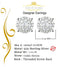 King of Bling's Aretes Para Hombre 925 Yellow Silver 2.3ct Cubic Zirconia Round Women's Earring KING OF BLINGS