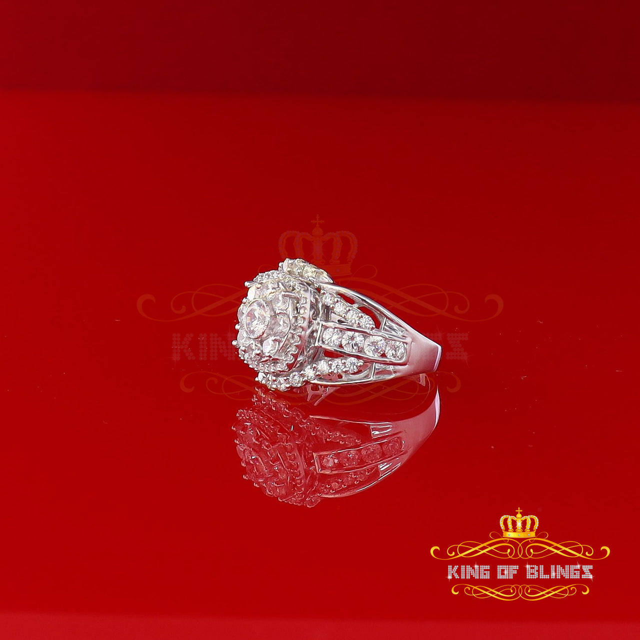 Sterling White Silver Round 5.50ct Cubic Zirconia Engagement Womens Ring SZ 7.5