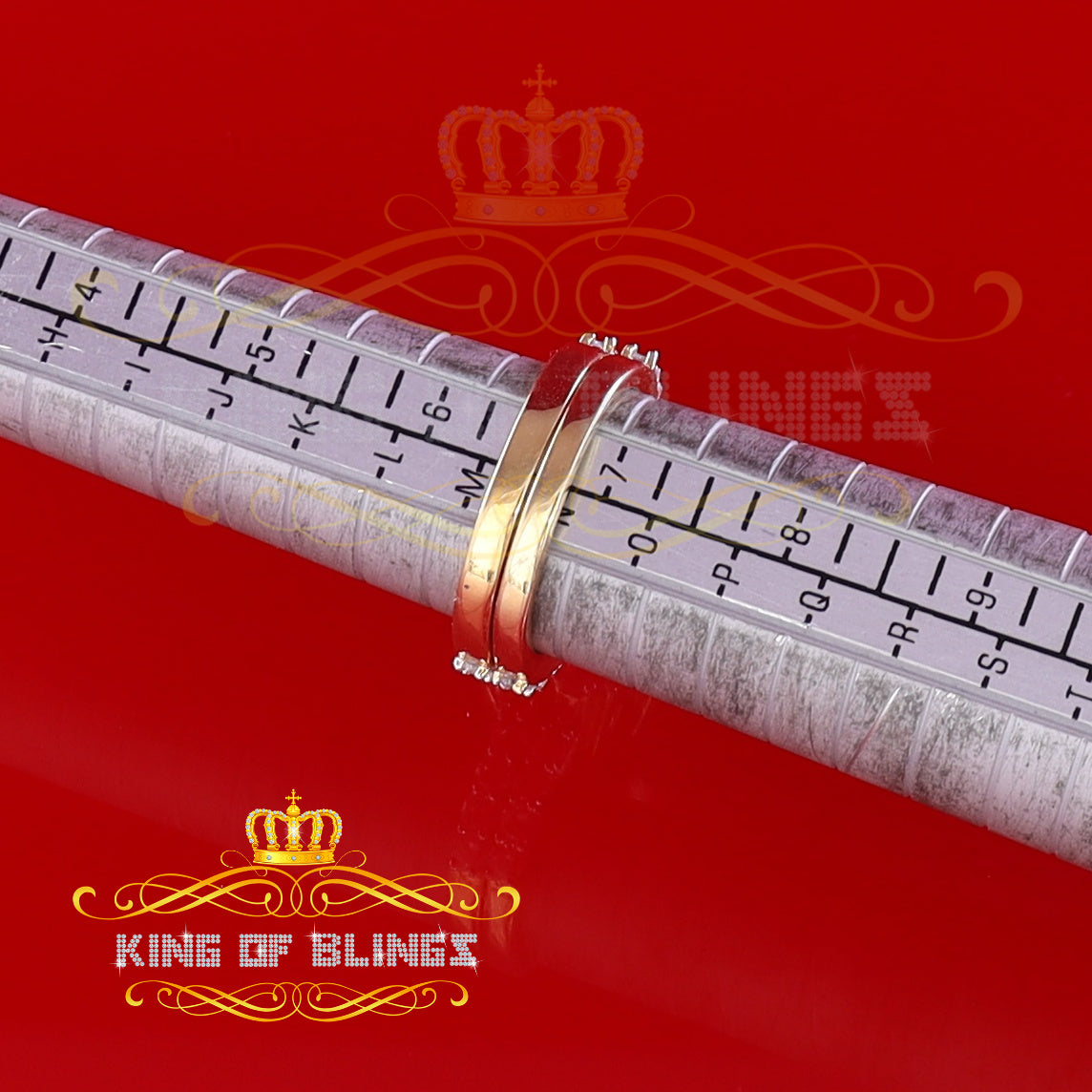 King Of Bling's 925 Sterling Yellow Silver Round 5.25ct Cubic Zirconia Women's Ring Size 6.5 KING OF BLINGS